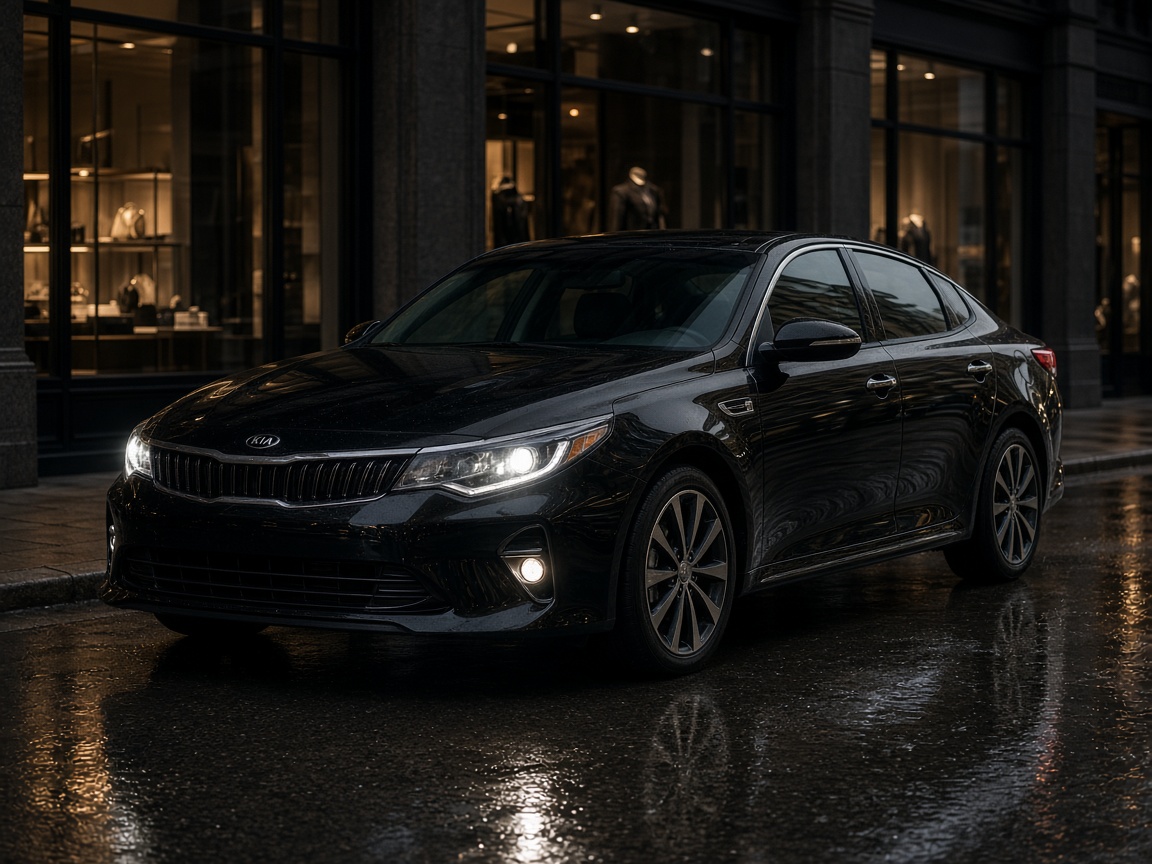 Kia Optima, 2018, чёрный